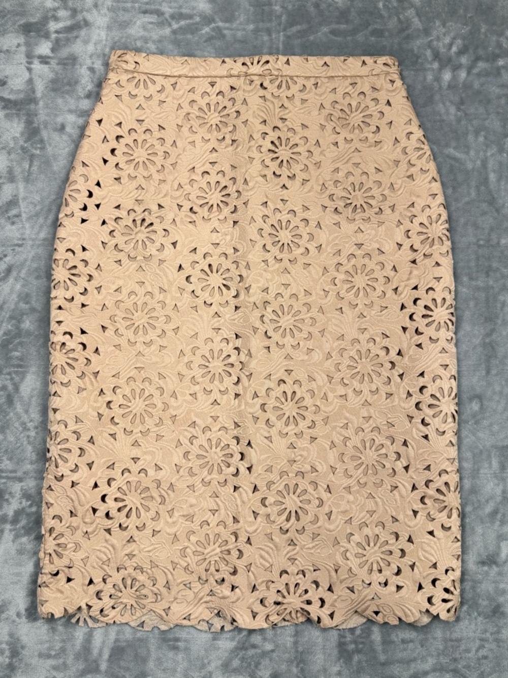 Banana Republic Floral Lace CreamPencil Skirt